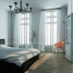 Chambre appartement realisee en 3D