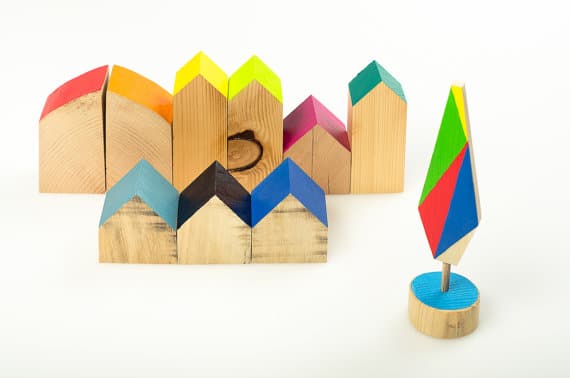 Objets minimalistes en bois